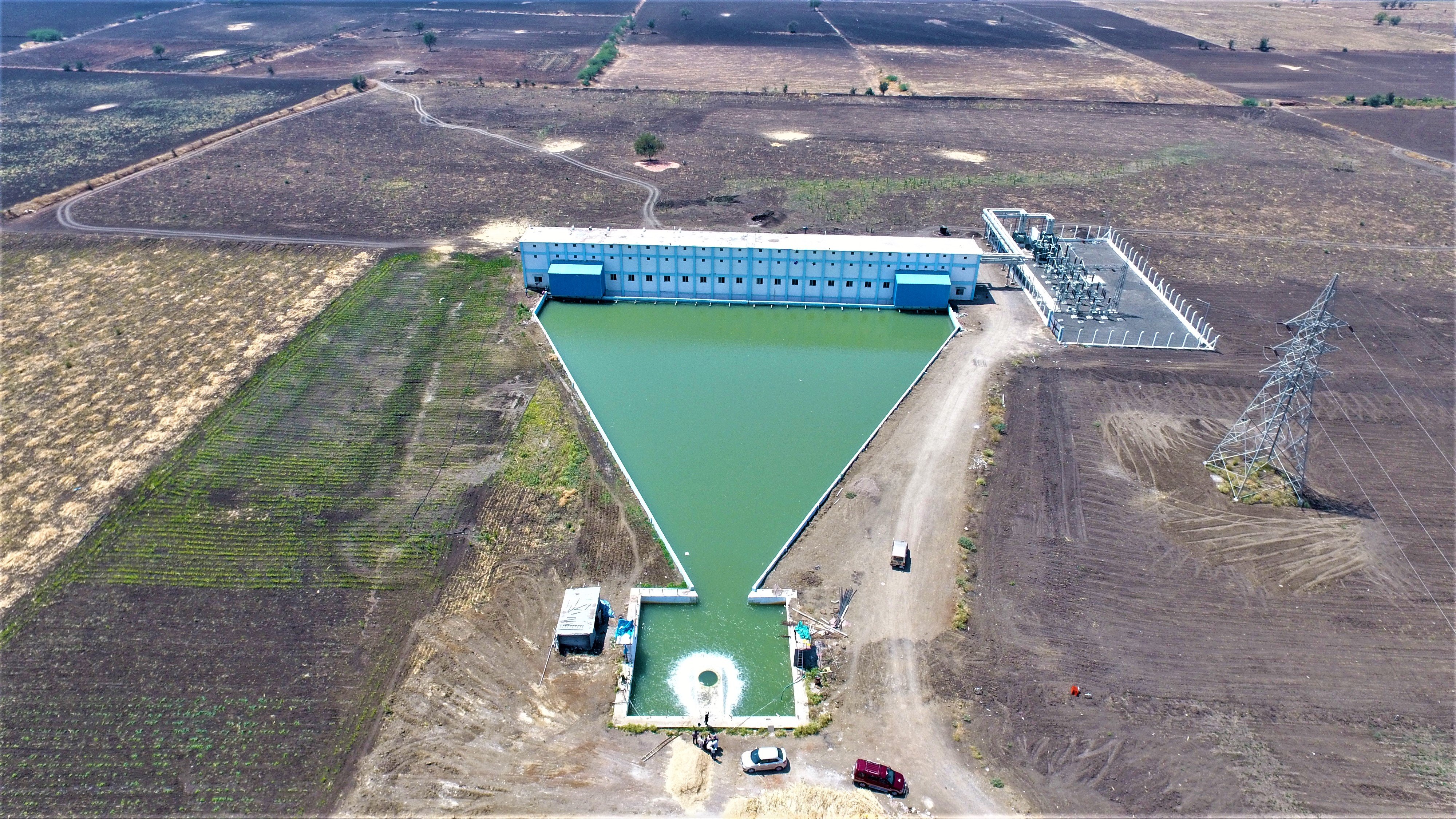 The core of Netafim’s Ramthal Community Irrigation project. A new system of distribution pipelines was built to transfer water from the reservoirs and canals in the most efficient way possible.